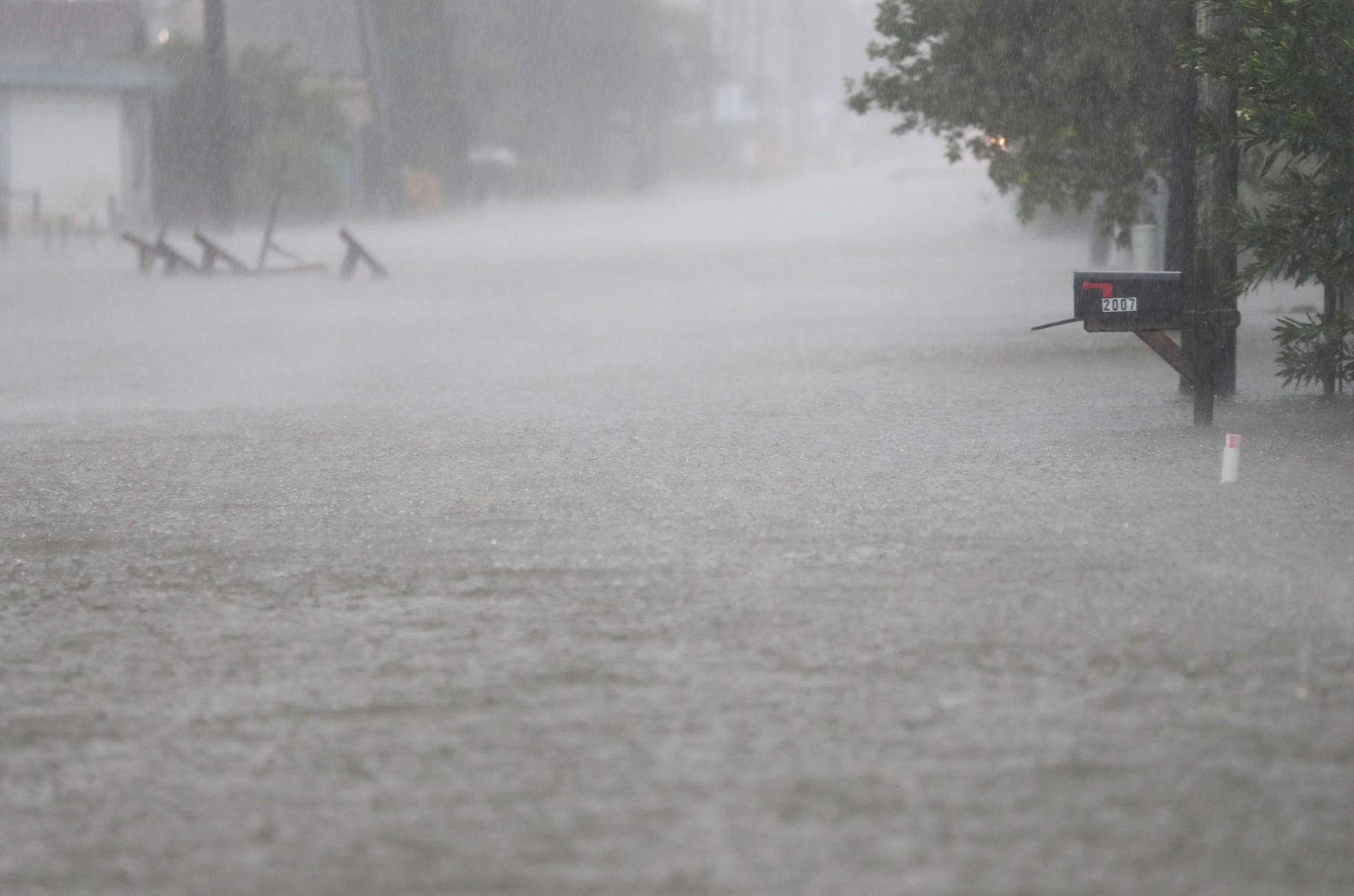 Rain bands from Harvey begin to soak County